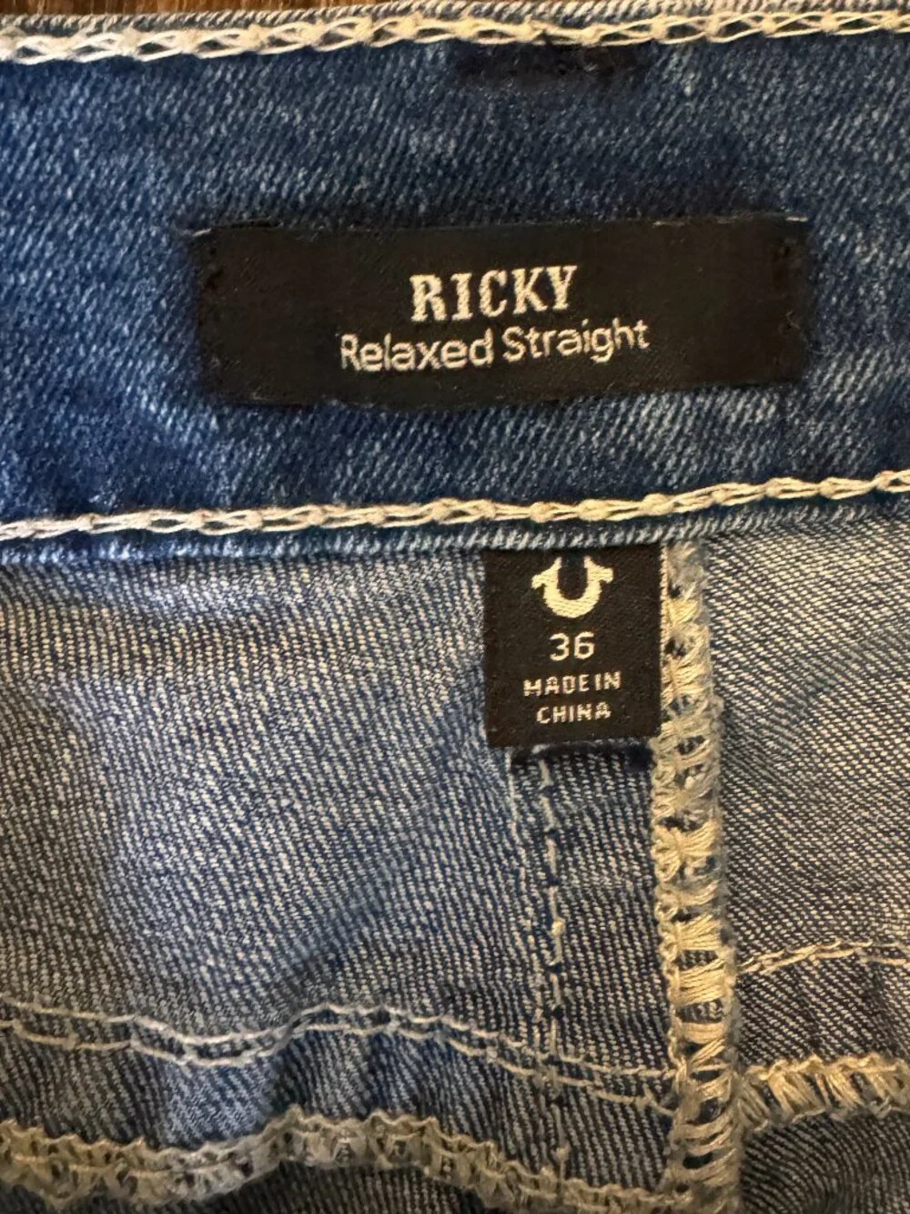 True Religion Ricky Relaxed Straight Jeans Men's Denim size 36 Y2K
